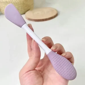 Dual Ended Silicone Face Brush In Purple - Image 3