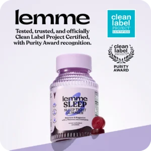 Lemme Sleep Gummies with 5mg Melatonin Elderberry Magnesium L-Theanine Chamomile and Lavender Drug-Free Nighttime Sleep Aid Vegan Gluten Free Gelatin Free Non GMO Berry Flavored 60 Count - Image 5