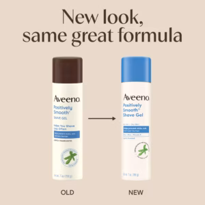 Aveeno Positively Smooth Moisturizing Shaving Cream Gel with Aloe Scented oz - Image 2