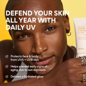 innisfree Daily UV Defense Invisible Korean Sunscreen Lotion Broad Spectrum SPF 50+ PA++++, Size: 1.69 Oz - Image 2