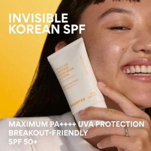 innisfree Daily UV Defense Invisible Korean Sunscreen Lotion Broad Spectrum SPF 50+ PA++++, Size: 1.69 Oz - Image 9